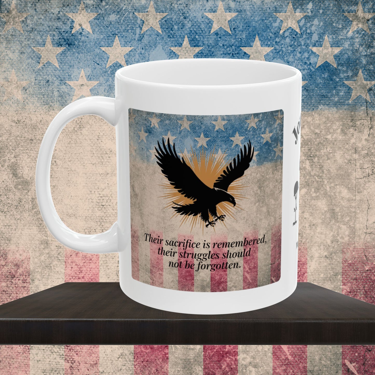 Personalized Memorial Day Mug - "Their Sacrifice Is Remembered" PTSD Support Tribute