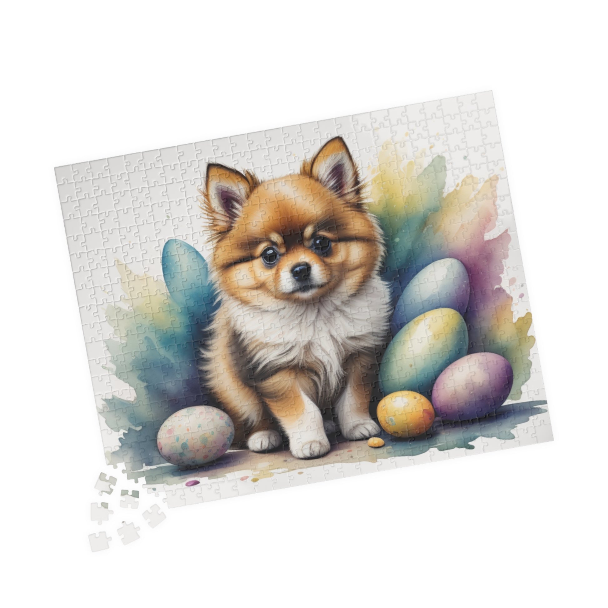 Pomeranian (Cream Sable) Easter Puppy Puzzle - Dog Lovers, Mental Health Benefits, Holiday Fun, Mindfulness, Stress Relief, Festive Gift
