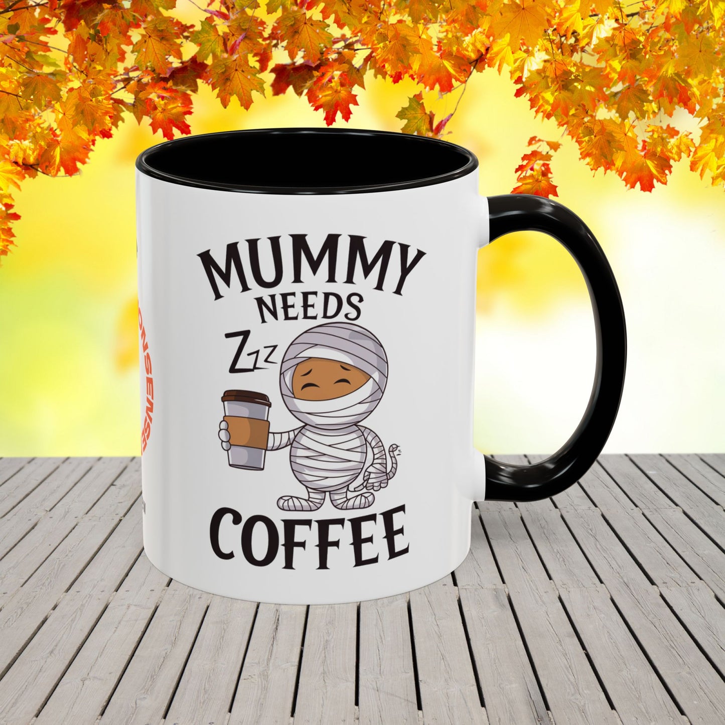 Mummy Needs Coffee Halloween Mug -funny fall coffee cup for cozy seasonal gift