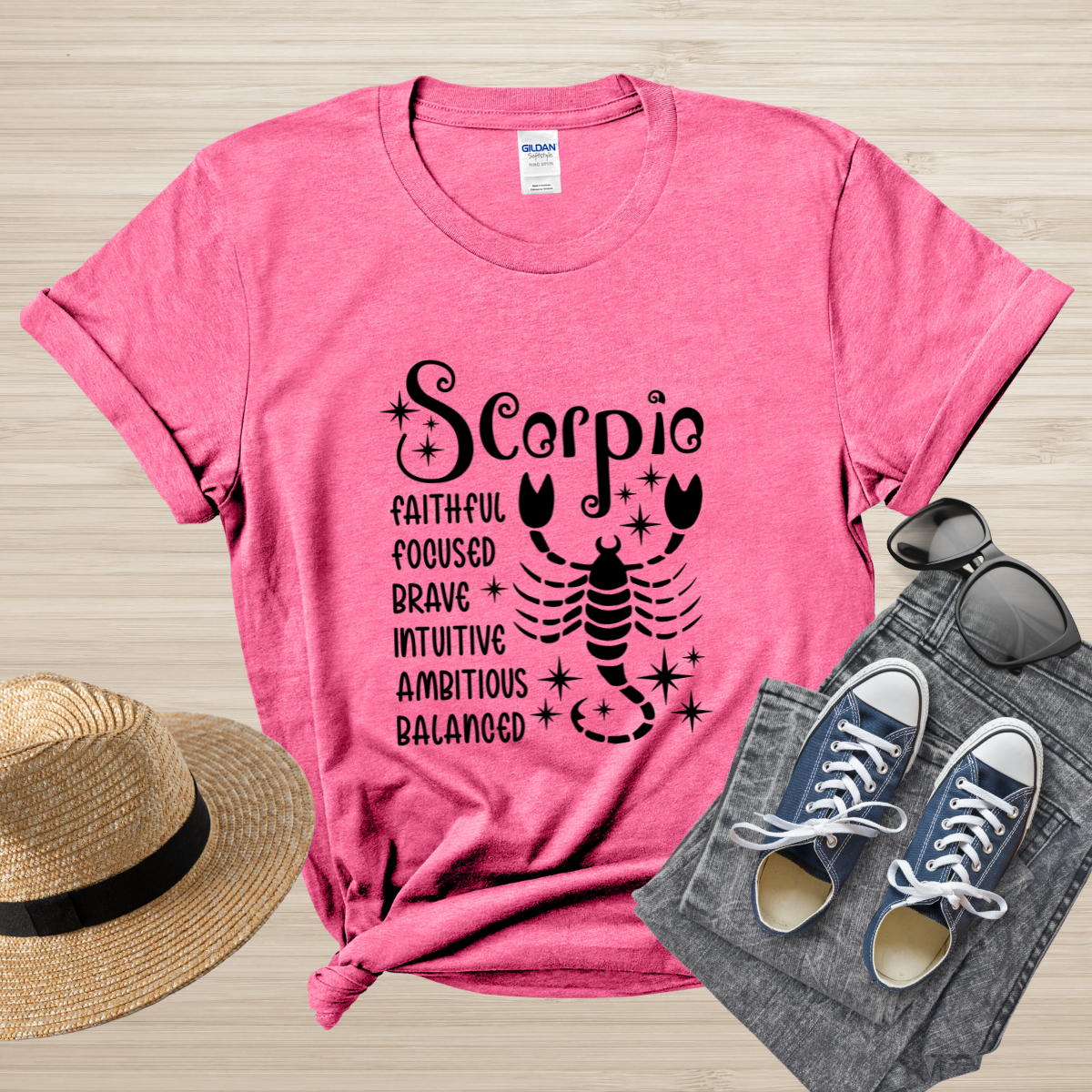 Scorpio Zodiac T-Shirt, astrology horoscope tee, Scorpio birthday shirt gift for men or women