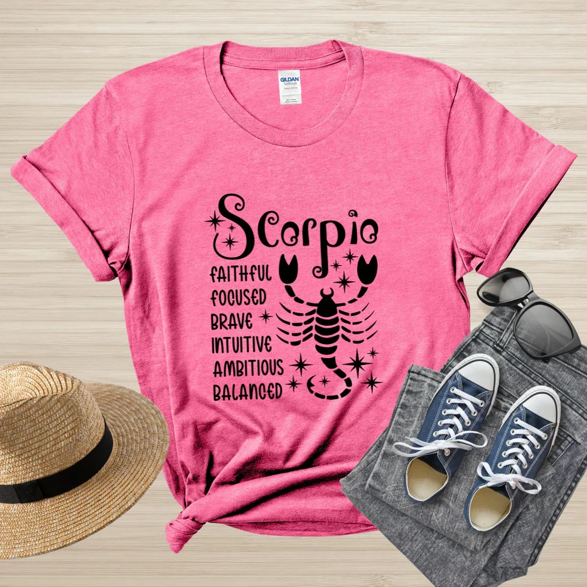 Shop our scorpio zodiac unisex softstyle t shirt featuring the White style option from MySisterIsASurvivor.