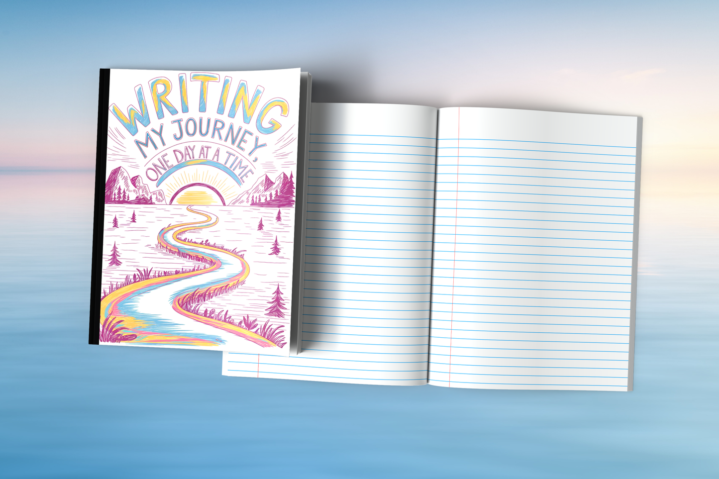 Writing My Journey One Day At A Time Composition Notebook
