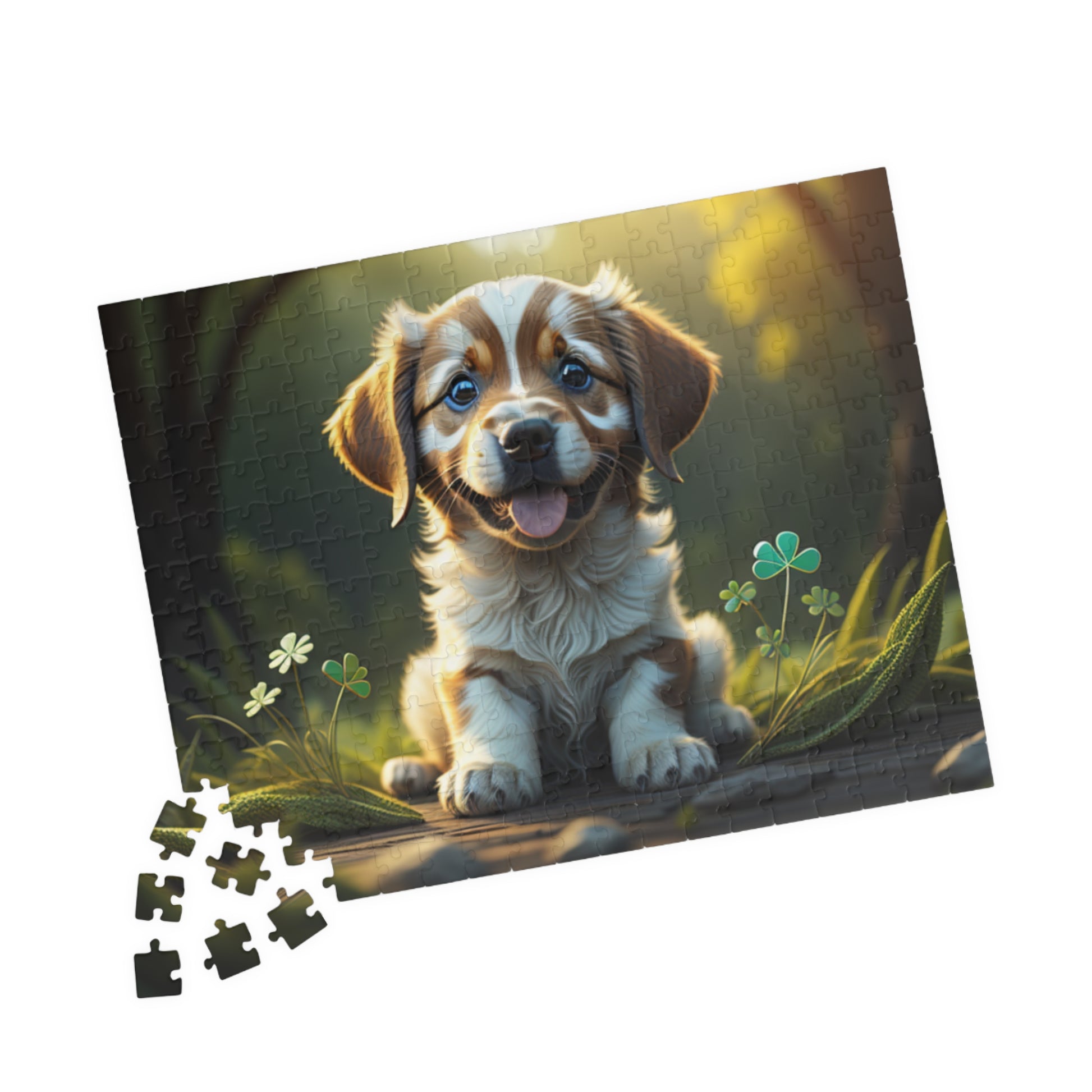 Zenful Zigzags of Puppy Zen - St. Patrick's Day Mental Health Puzzle