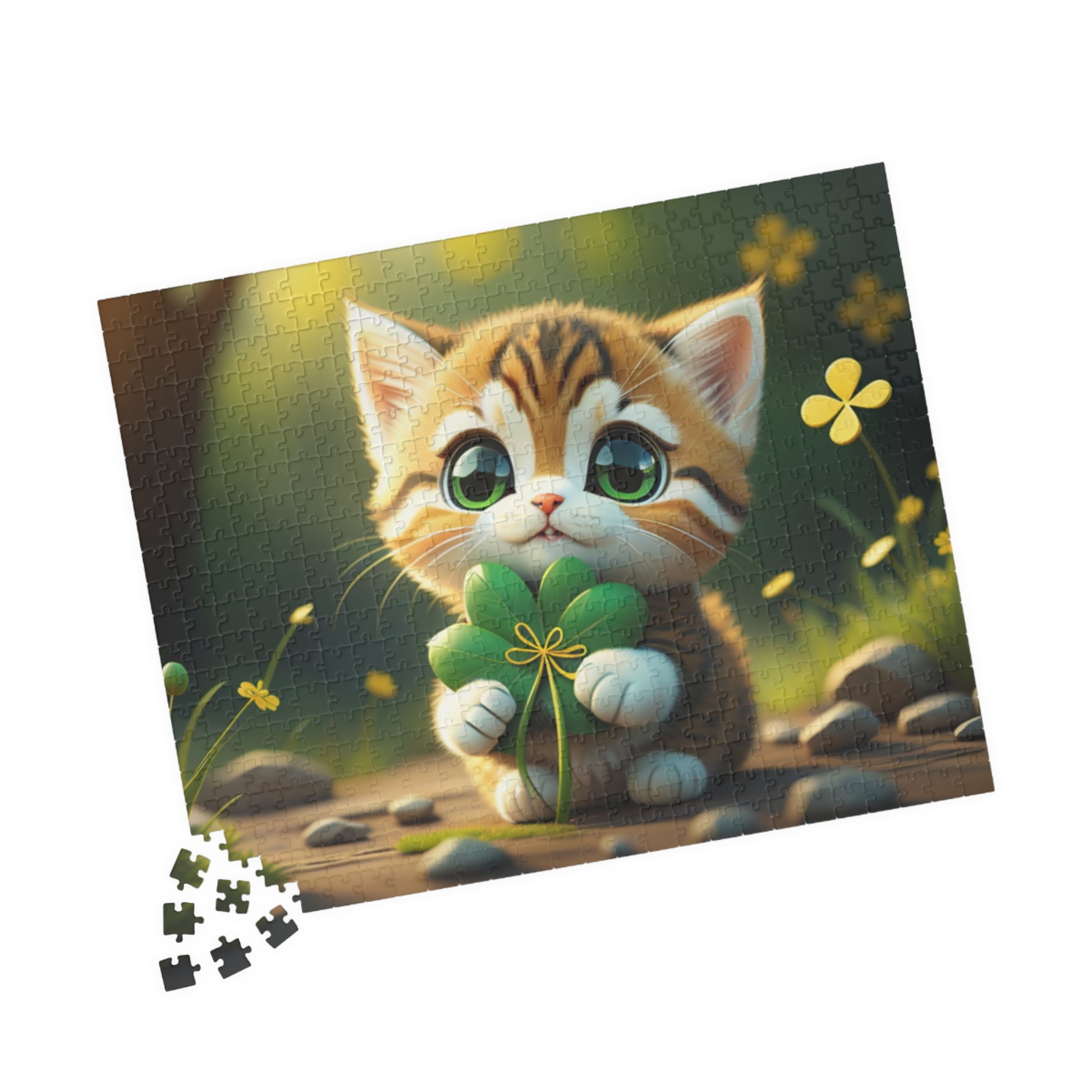 Tranquil Treasures with Tiny Whiskers - St. Patrick's Day Mental Health Puzzle