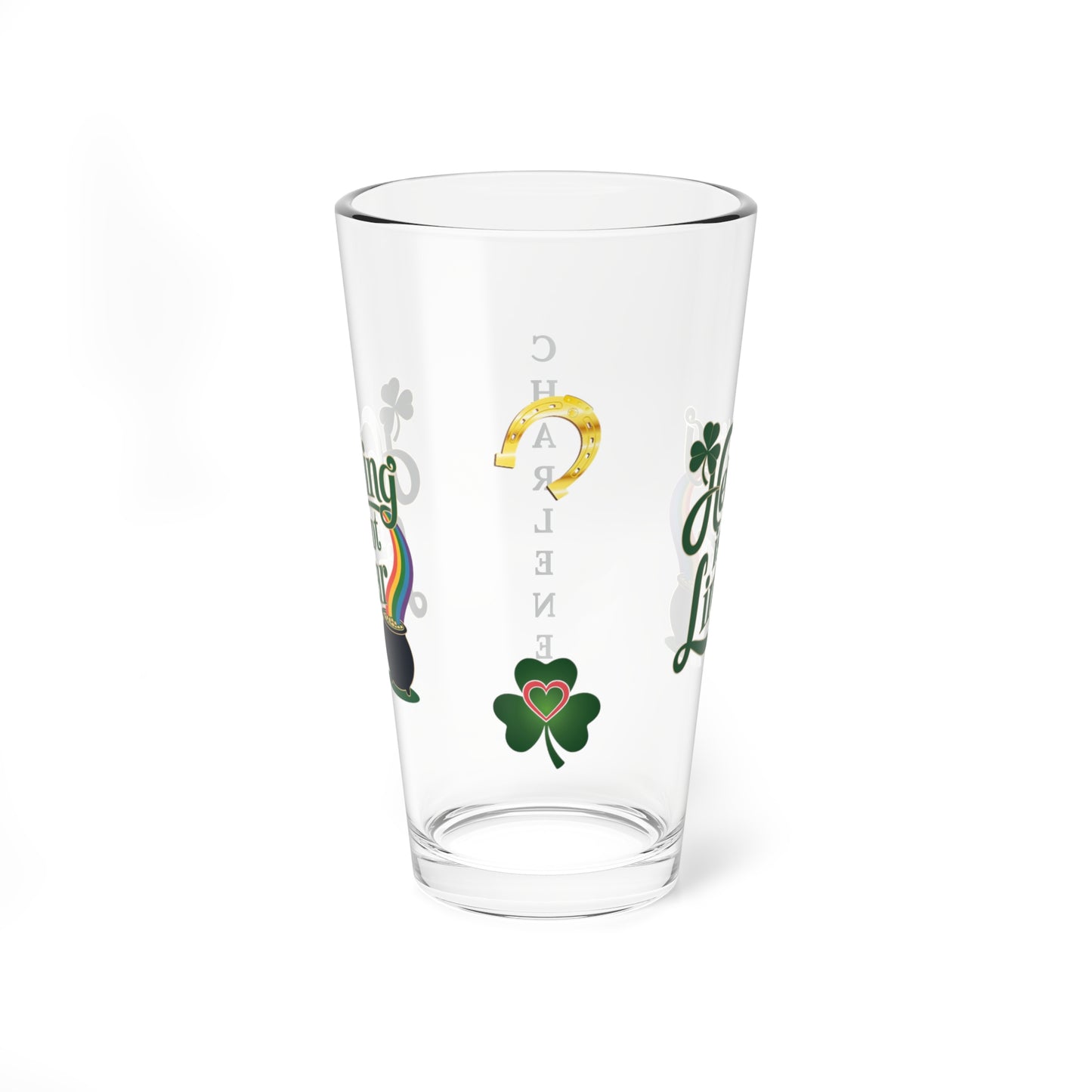 Healing Is Not Linear: Personalized St. Patrick's Day Pint Glass - Customizable Name for Happiness and Positivity