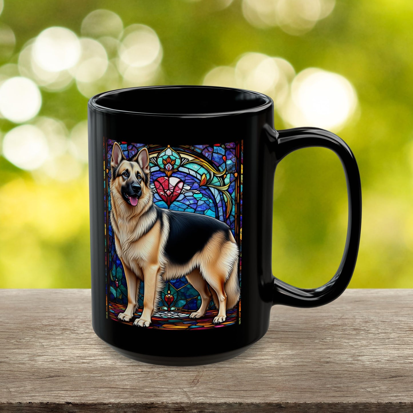 German Shepherd (Black & Cream) Personalized Mug, Pet Lover Mug, Dog Coffee Mug, Custom Name Mug, Dog Lover Gift, Dog-Themed Mug, GS Mug