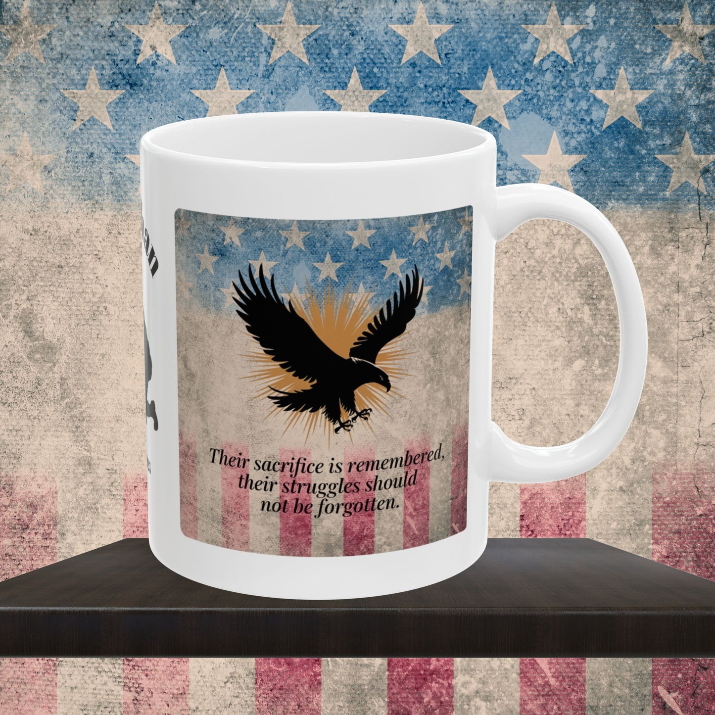 Personalized Memorial Day Mug - "Their Sacrifice Is Remembered" PTSD Support Tribute
