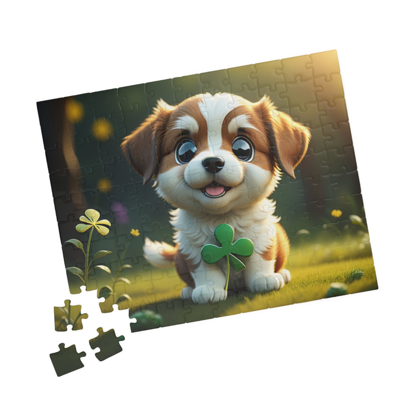 Clover Cuddles Canine - St. Patrick's Day Mental Health Puzzle
