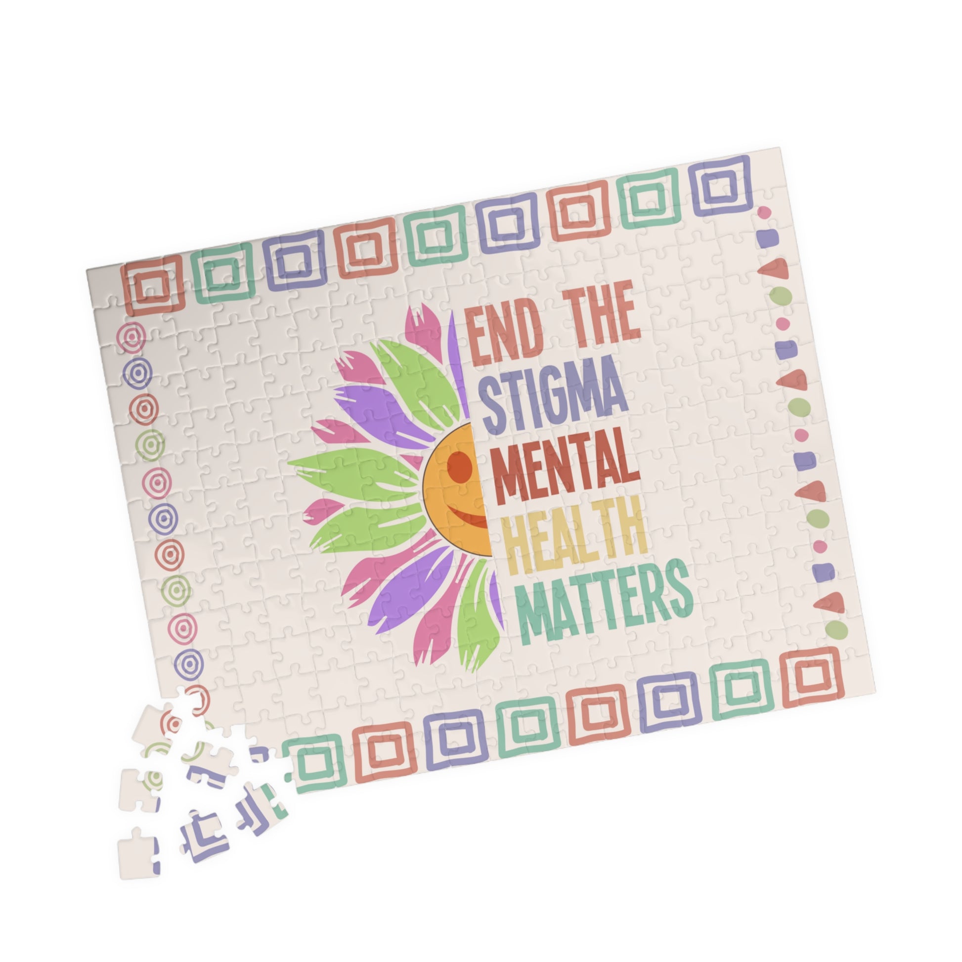 End The Stigma Mental Health Matters - Mental Health Quote Puzzle