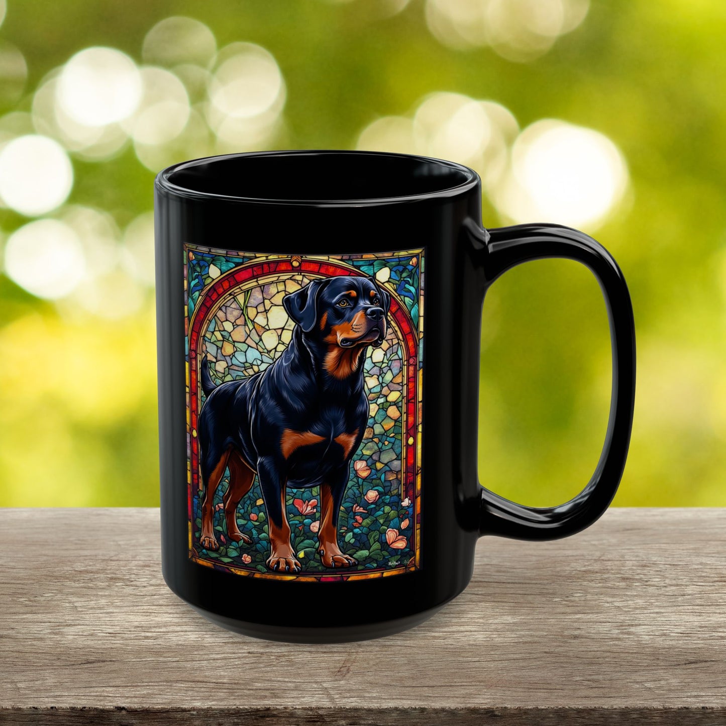 Rottweiler (Black & Mahogany) Personalized Mug, Pet Lover Mug, Dog Coffee Mug, Custom Name Mug, Dog Lover Gift, Dog-Themed Mug, Rottie Mug