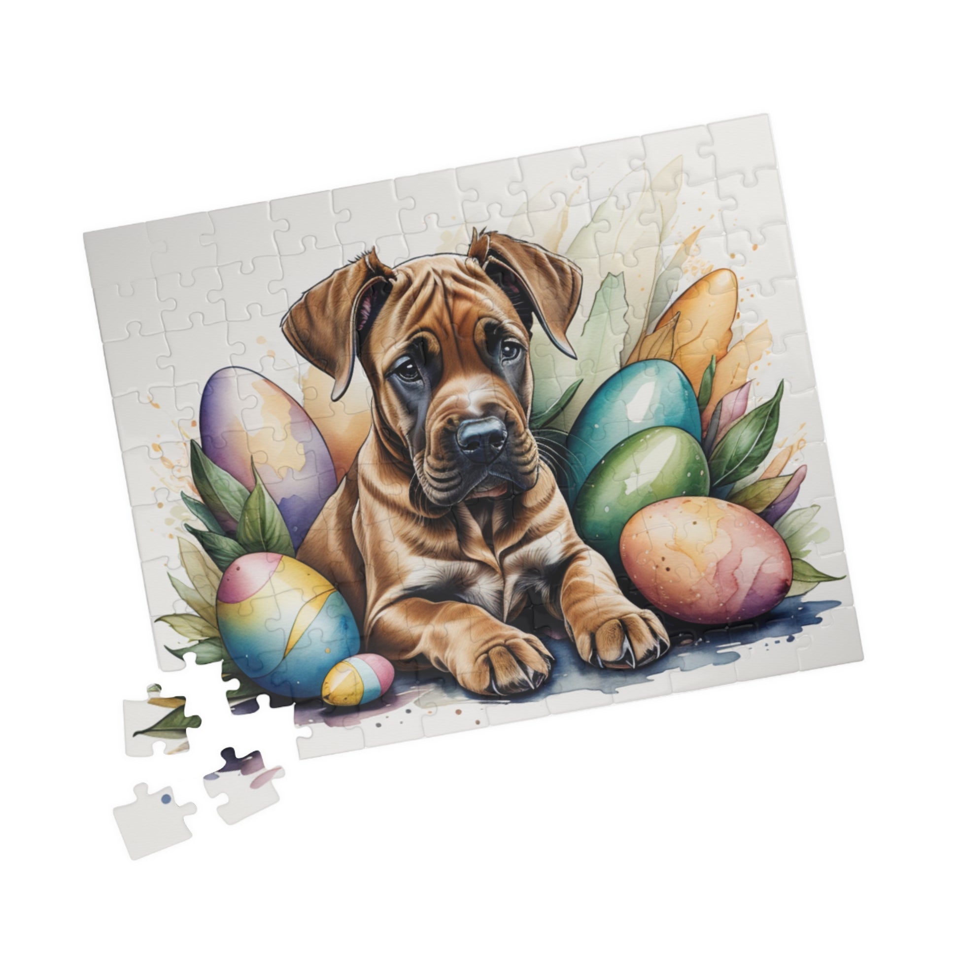 Great Dane (Fawn) Easter Puppy Puzzle - Dog Lovers, Mental Health Benefits, Holiday Fun, Mindfulness, Stress Relief, Festive Gift