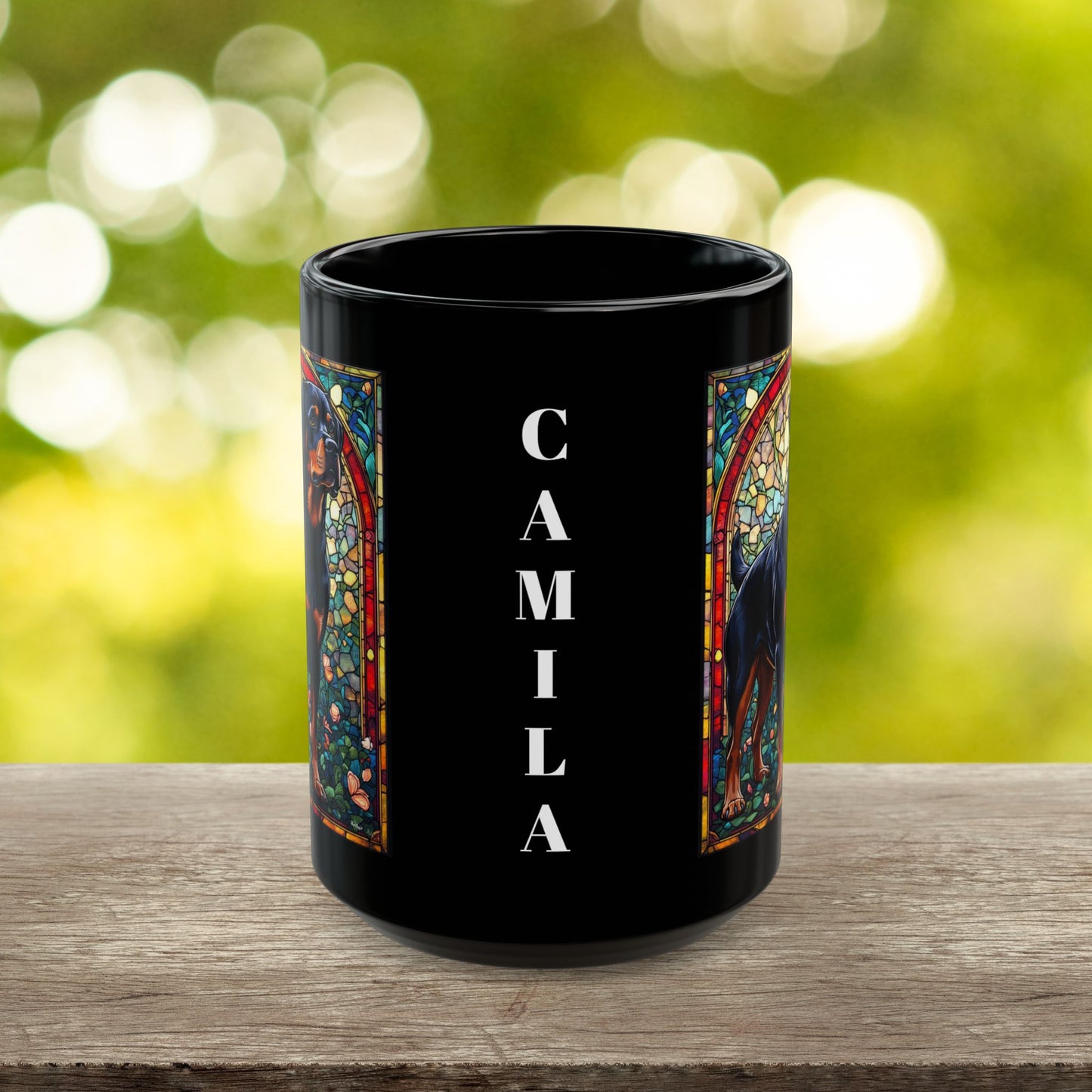 Rottweiler (Black & Mahogany) Personalized Mug, Pet Lover Mug, Dog Coffee Mug, Custom Name Mug, Dog Lover Gift, Dog-Themed Mug, Rottie Mug