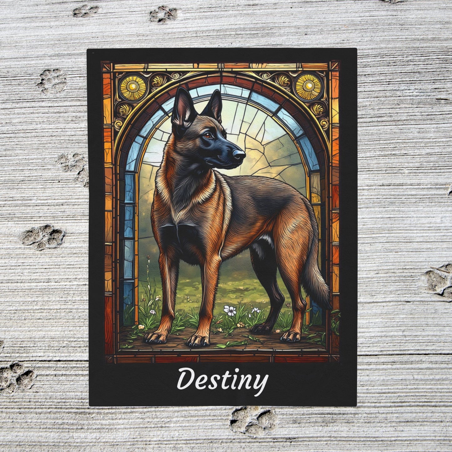 Belgian Malinois Fawn Sable Coat Blanket, Custom Dog Art Throw, Personalized Gift for Humans