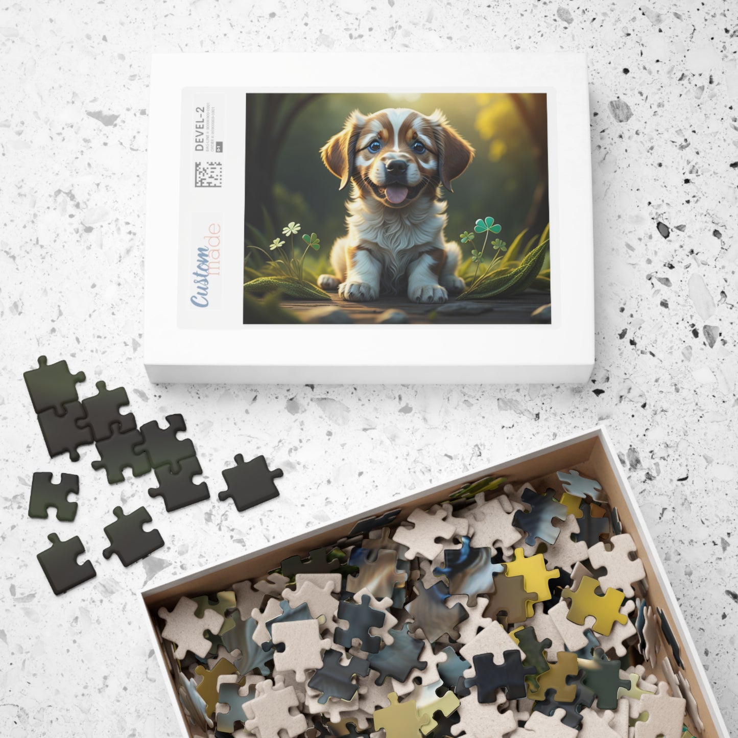 Zenful Zigzags of Puppy Zen - St. Patrick's Day Mental Health Puzzle