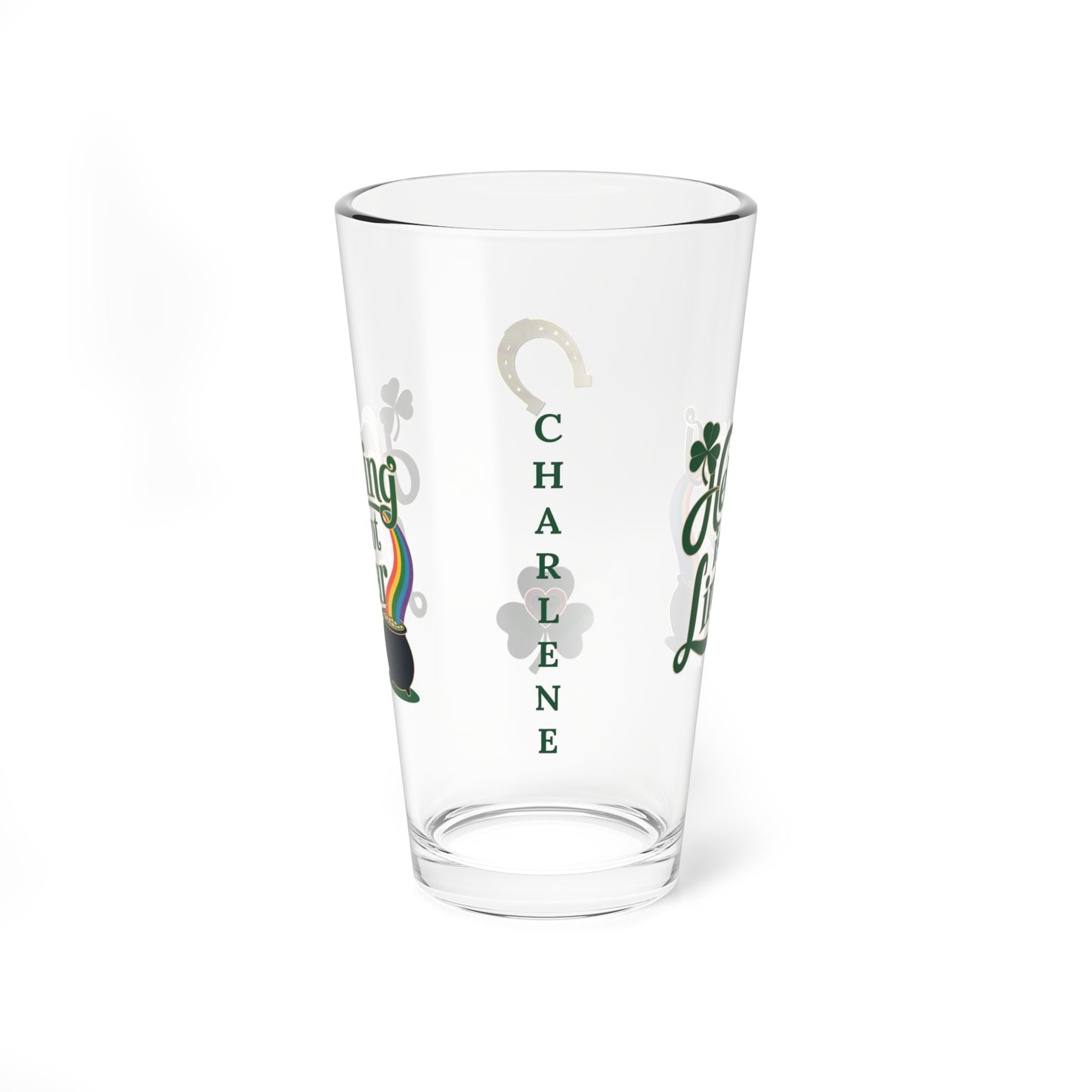 Healing Is Not Linear: Personalized St. Patrick's Day Pint Glass - Customizable Name for Happiness and Positivity