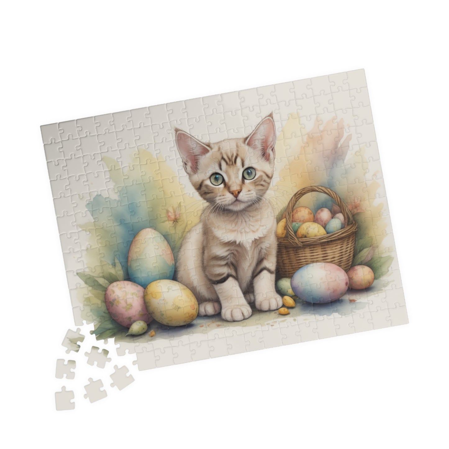Devon Rex Easter Kitten Puzzle - Cat Lovers, Mental Health Benefits, Holiday Fun, Mindfulness, Stress Relief, Festive Gift