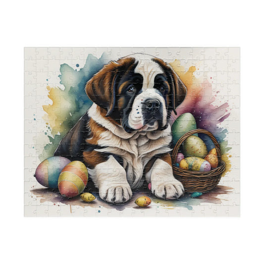 Shop our saint bernard hoppy paws easter delight mental health puzzle featuring the 252 pcs (Horizontal) style option from MySisterIsASurvivor.