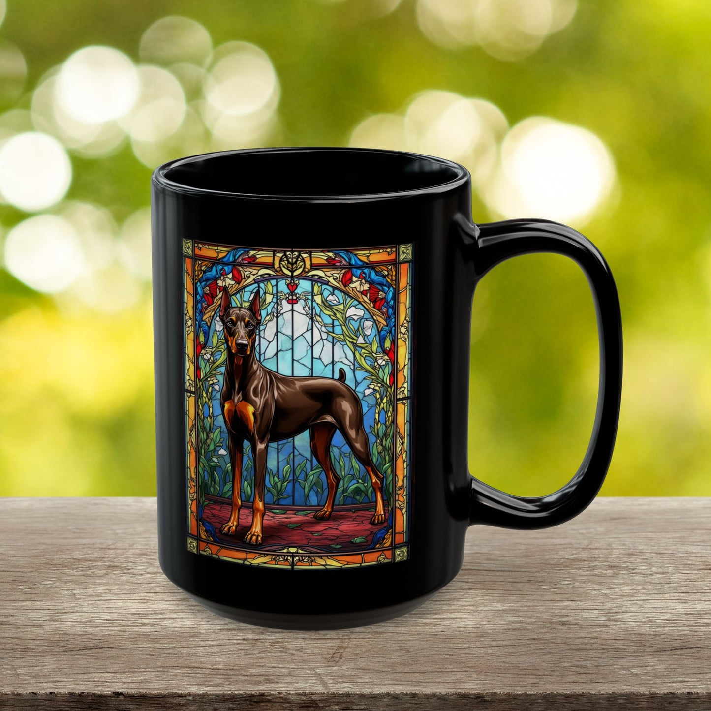 Doberman Pinscher (Red & Rust) Personalized Mug, Pet Lover Mug, Dog Coffee Mug, Custom Dobie Name Mug, Dog Lover Gift, Dog-Themed Mug