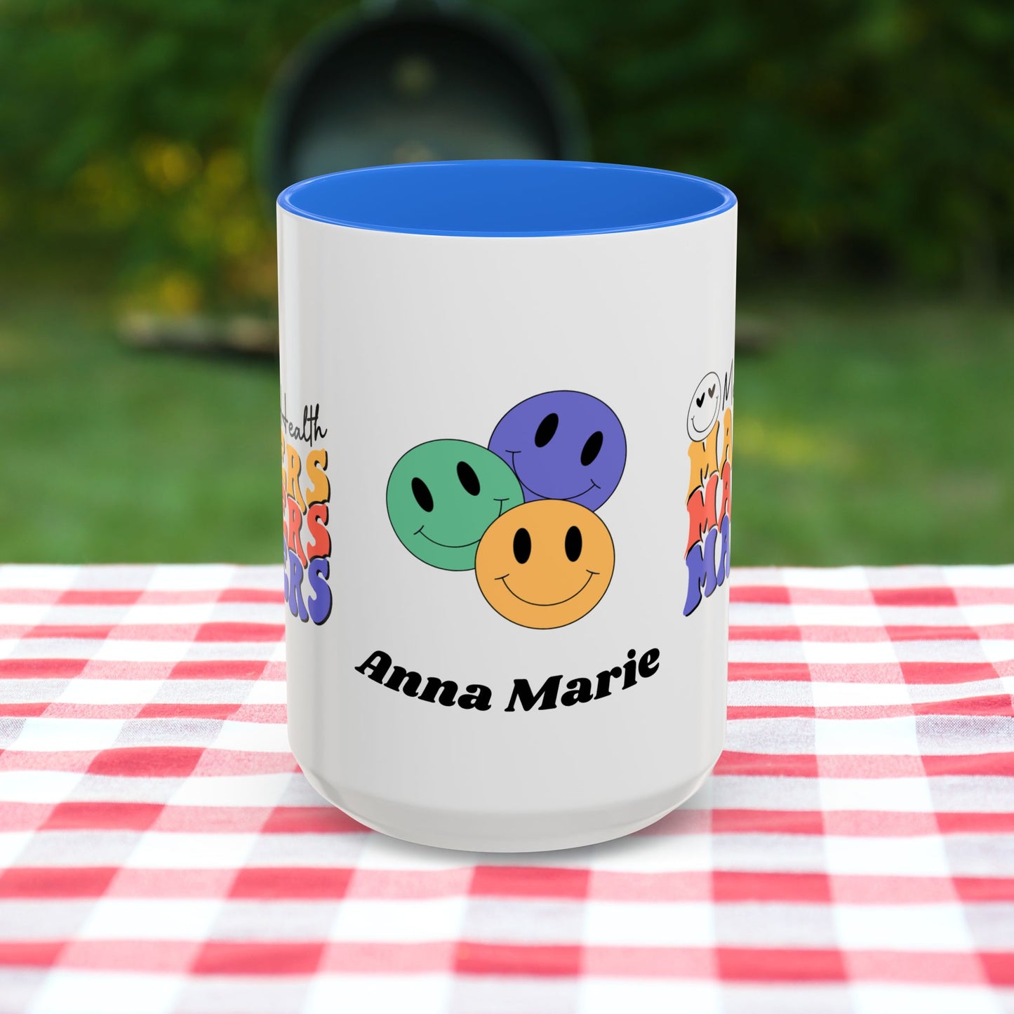 Mental Health Matters - Custom Retro Uplifting Mug for Mental Health Support & Emotional Well-Being
