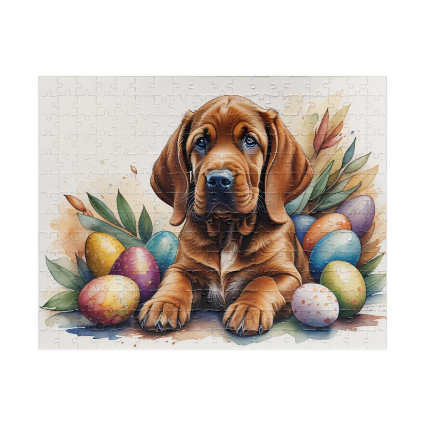 Bloodhound Easter Puppy Puzzle - Dog Lovers, Mental Health Benefits, Holiday Fun, Mindfulness, Stress Relief, Festive Gift
