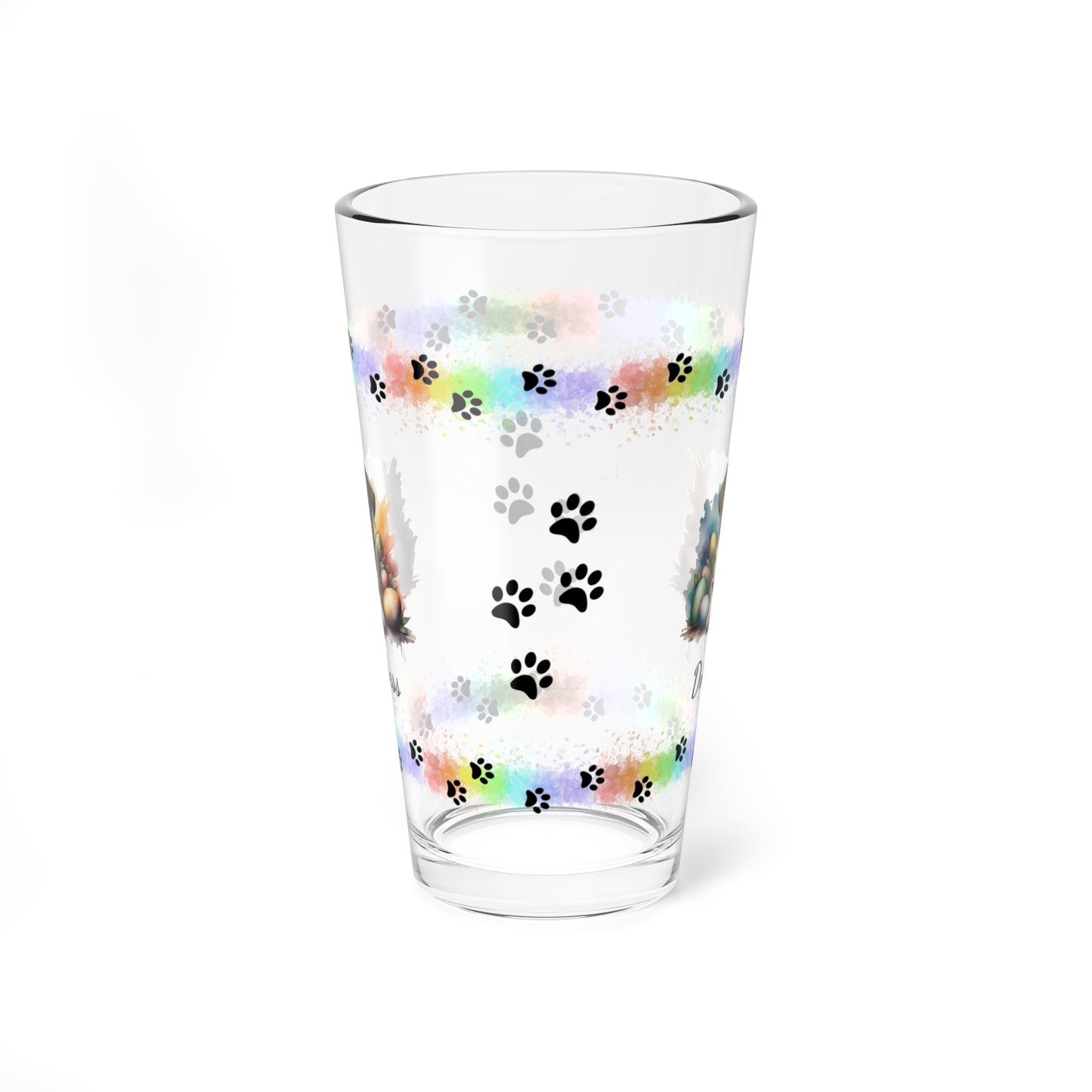 Boxer Personalized Easter Puppy 16oz Pint Glass - Custom Dog Design, Mental Health Gift, Easter Décor, and Festive Celebrations