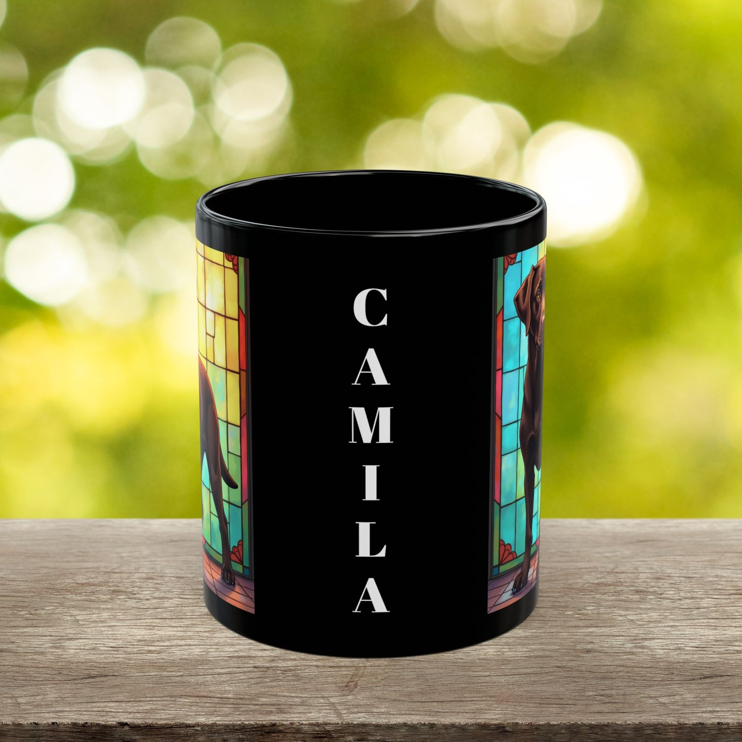 Labrador Retriever Chocolate personalized mug, custom coffee cup gift for Lab parents