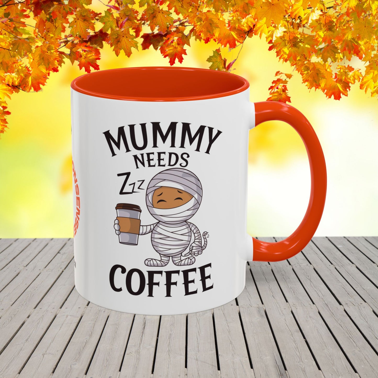 Mummy Needs Coffee Halloween Mug -funny fall coffee cup for cozy seasonal gift