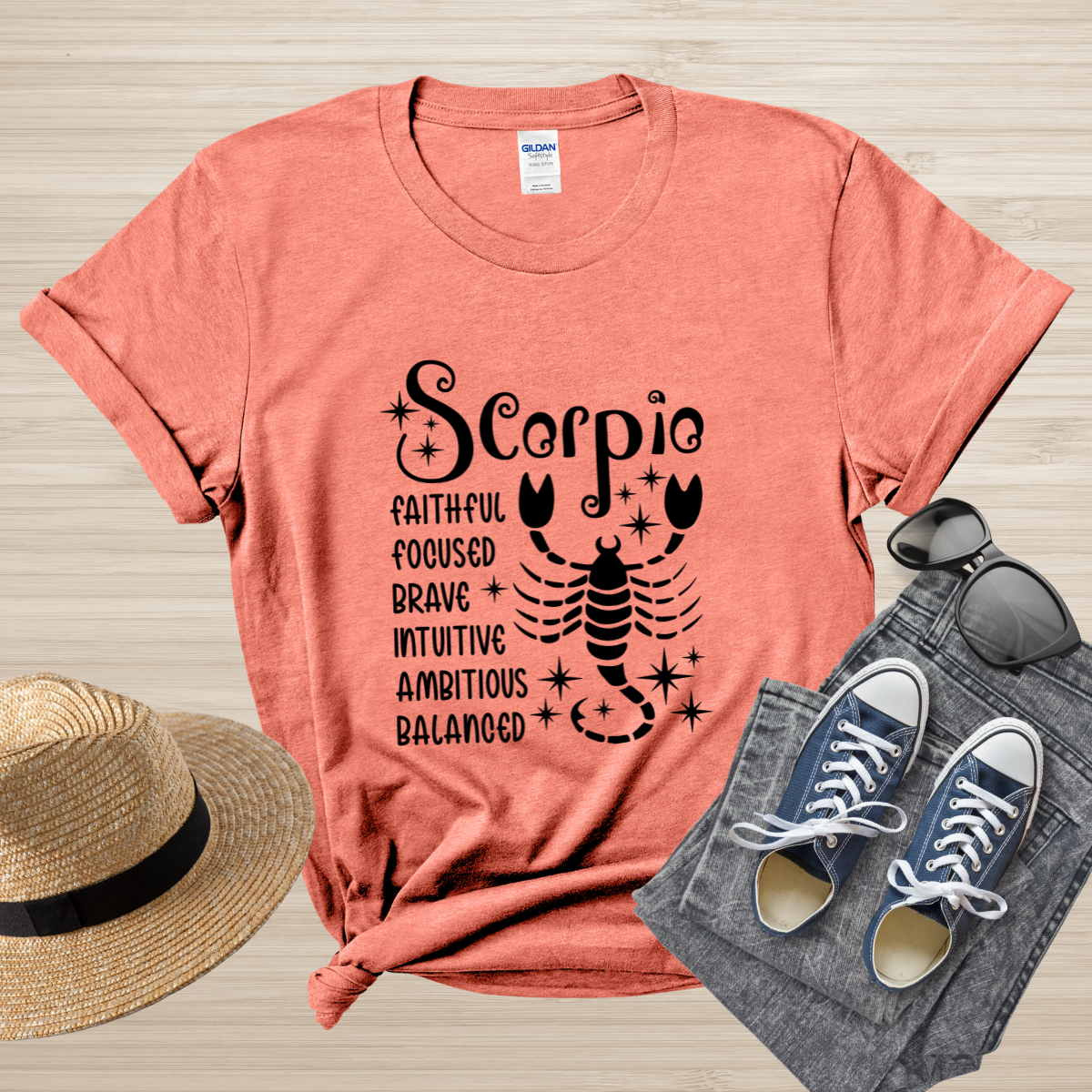 Scorpio Zodiac T-Shirt, astrology horoscope tee, Scorpio birthday shirt gift for men or women