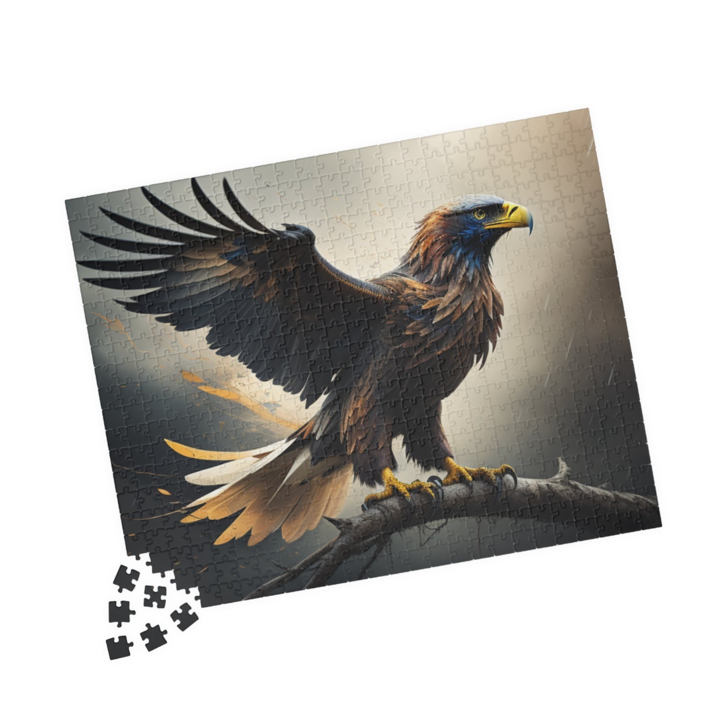 Sky Majesty Triumph: Majestic Eagle Puzzle - Symbol of Strength, Freedom, and Resilience
