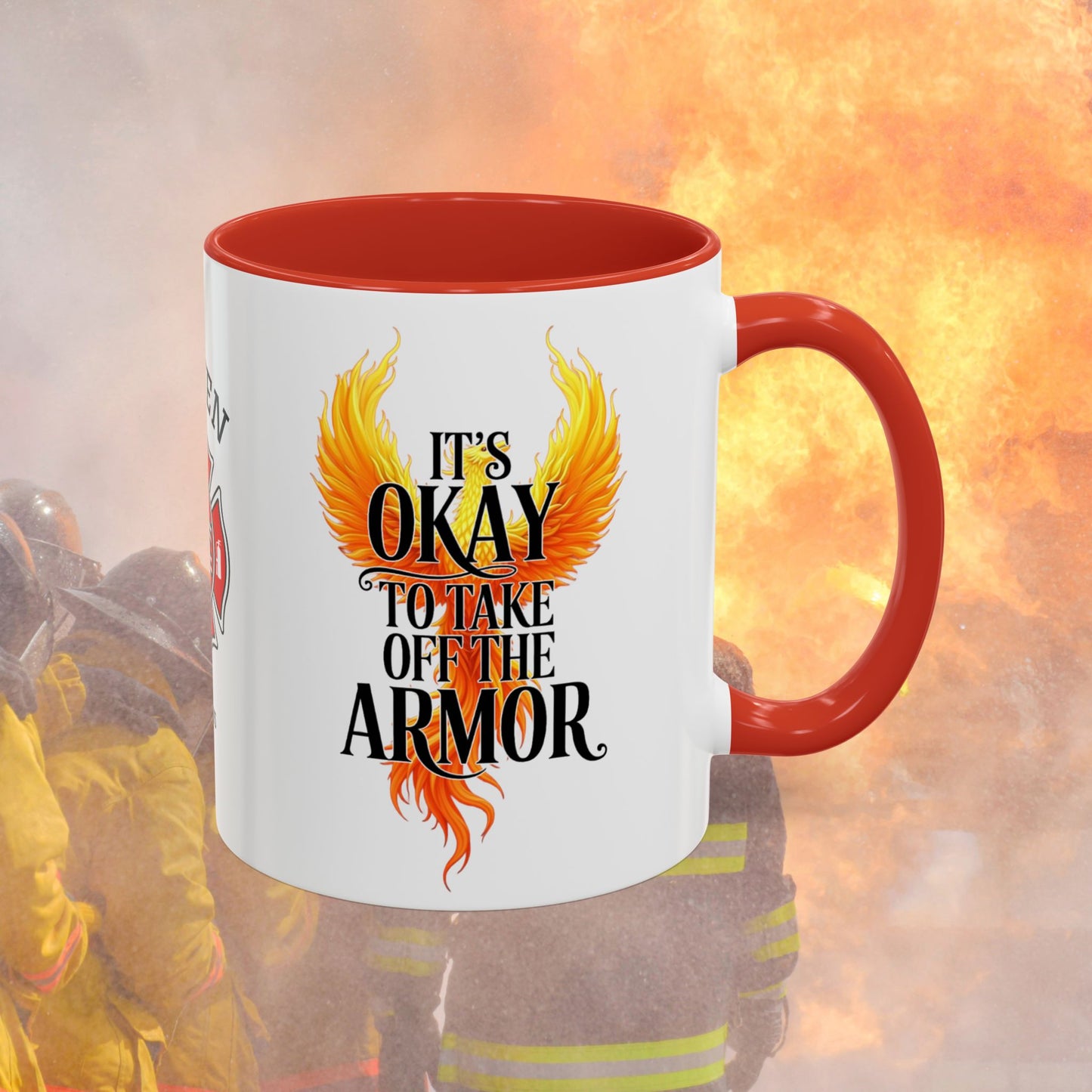 It’s Okay to Take Off the Armor first responder self-care and vulnerability mug