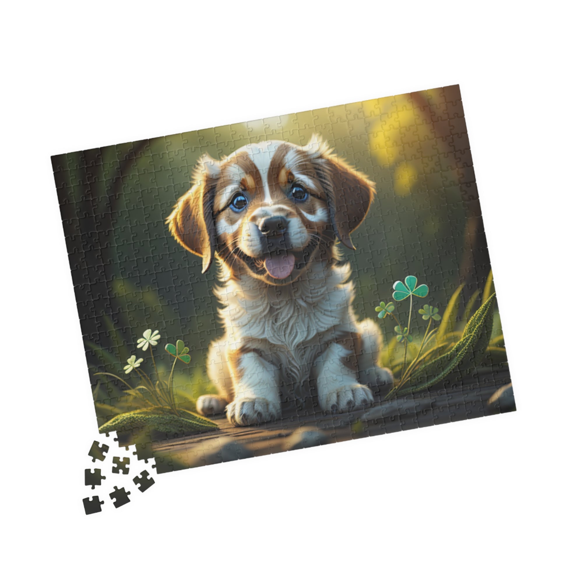 Zenful Zigzags of Puppy Zen - St. Patrick's Day Mental Health Puzzle