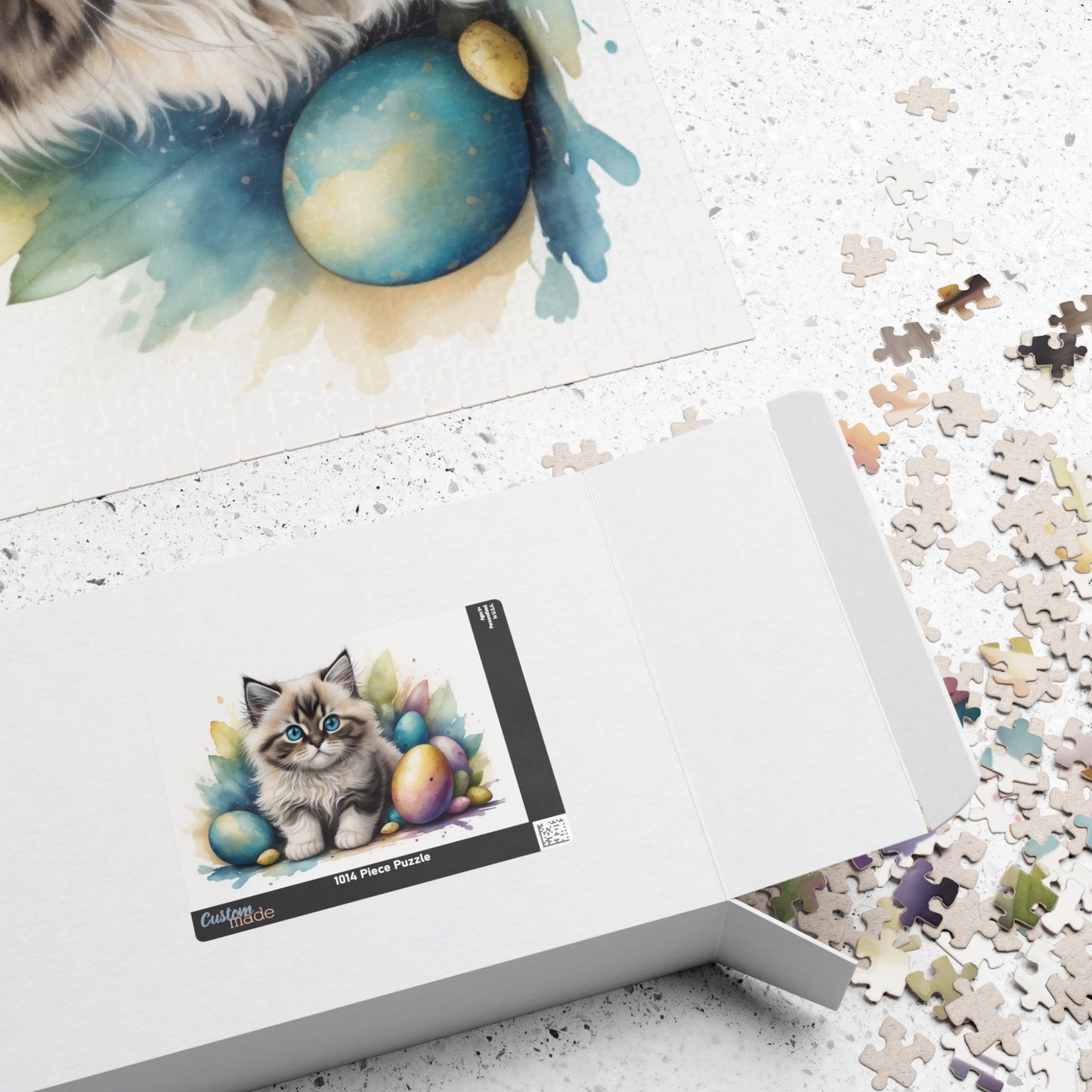 Ragdoll Easter Kitten Puzzle - Cat Lovers, Mental Health Benefits, Holiday Fun, Mindfulness, Stress Relief, Festive Gift