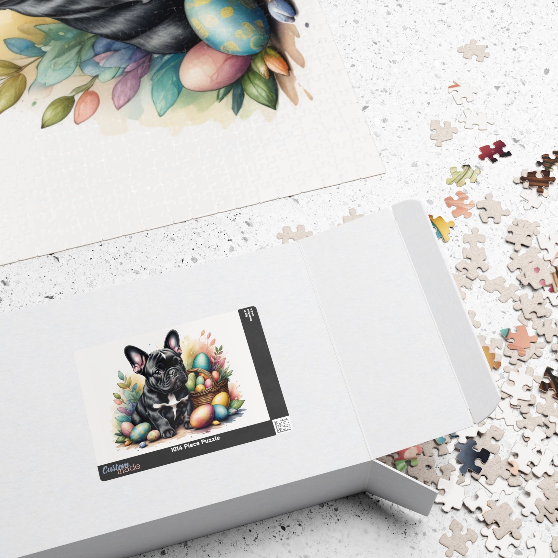 French Bulldog (Black) Easter Puppy Puzzle - Dog Lovers, Mental Health Benefits, Holiday Fun, Mindfulness, Stress Relief, Festive Gift