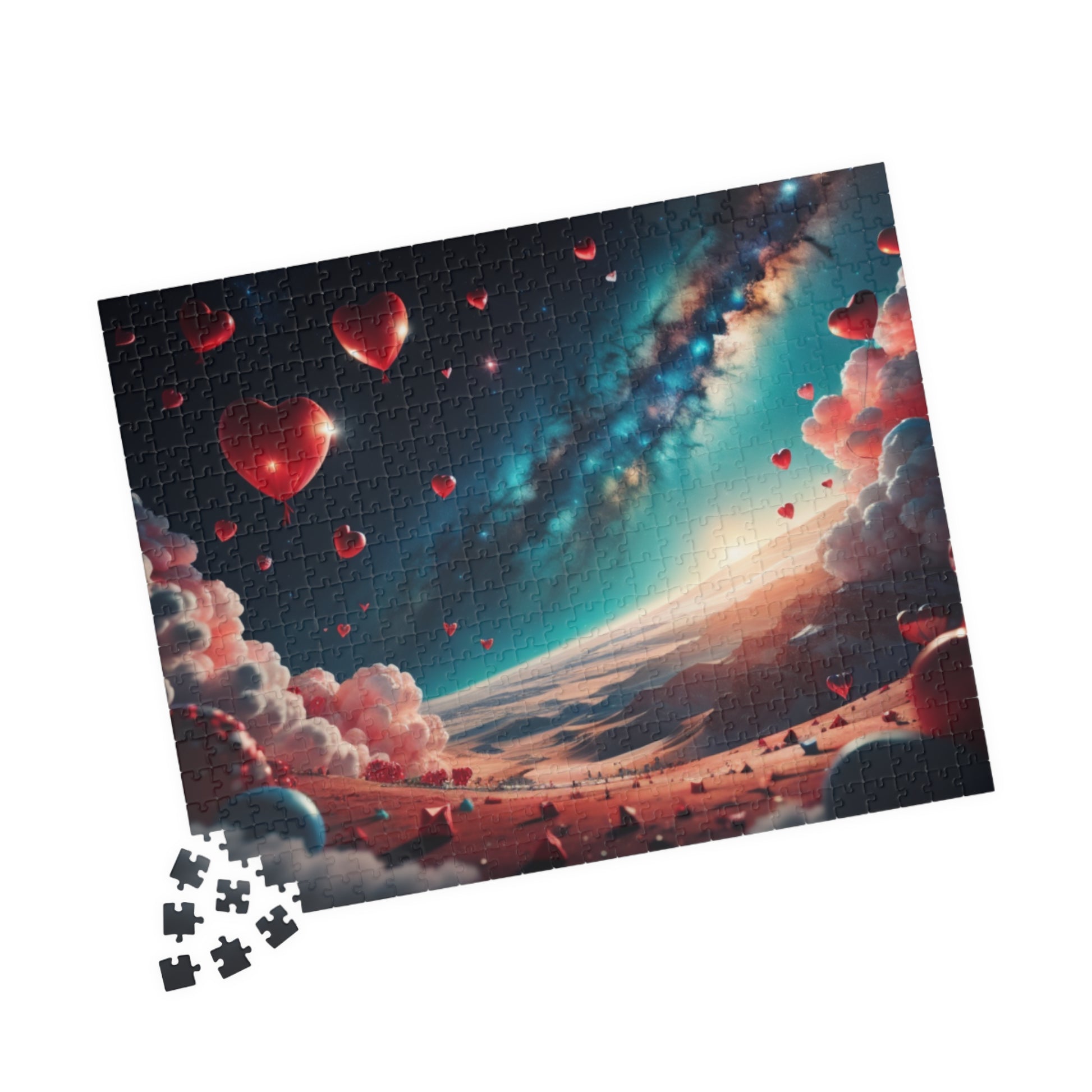 Hearts and Clouds Cascade: Valentine's Day Puzzle for Self-Care, Emotional Growth, and Personal Empowerment