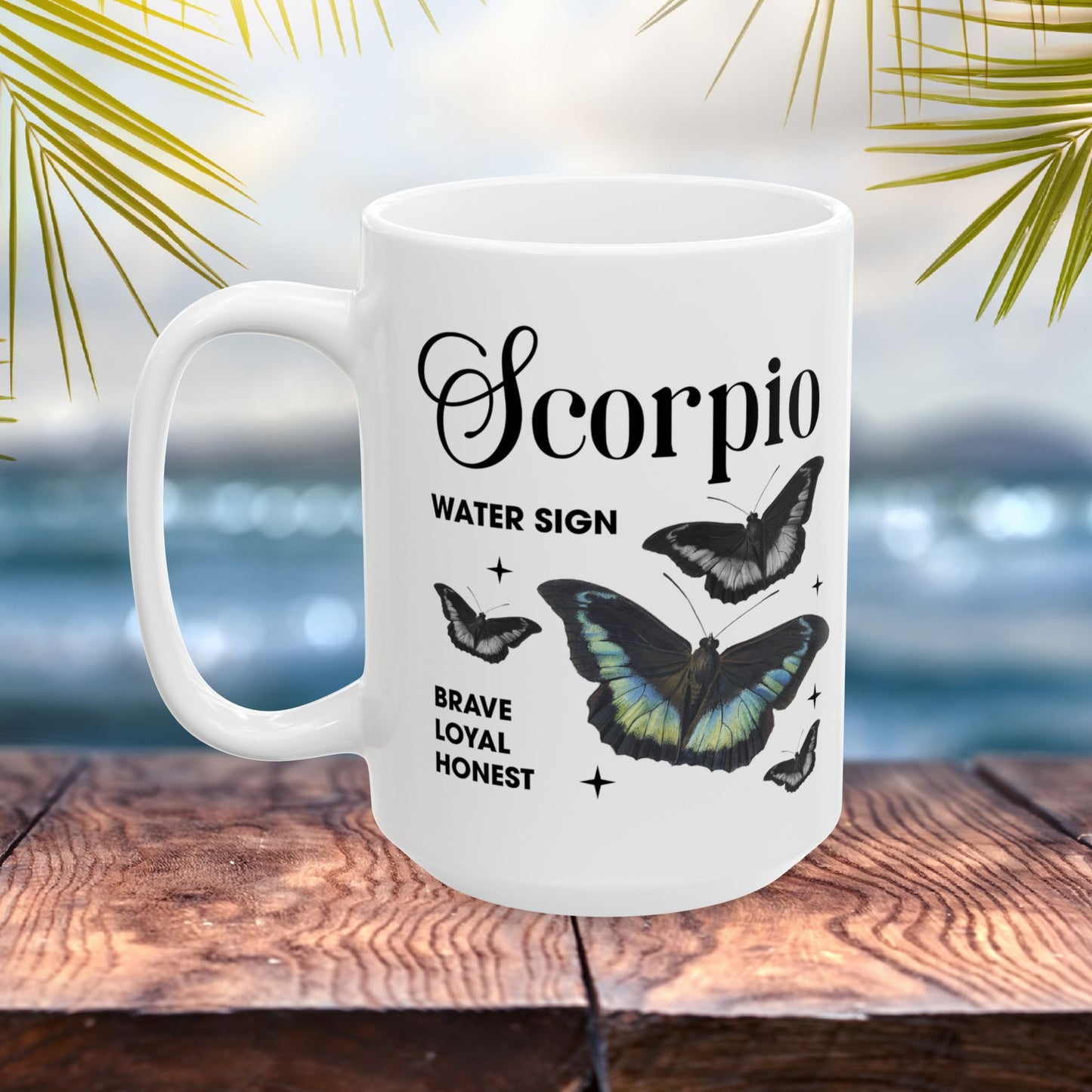 Scorpio zodiac mug, personalized zodiac coffee mug, astrology birthday gift for Scorpio fans