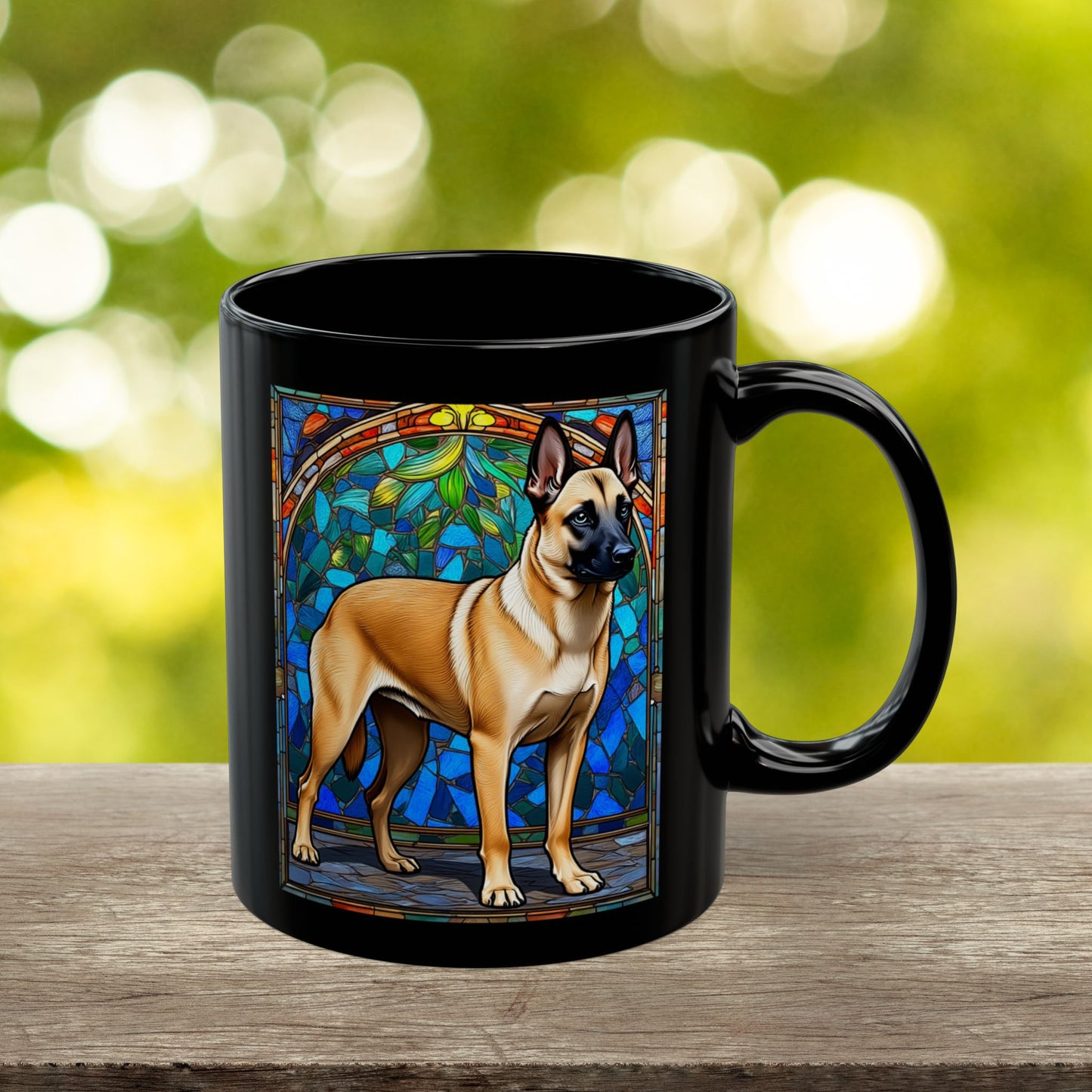 Cream sable Belgian Malinois personalized name mug gift