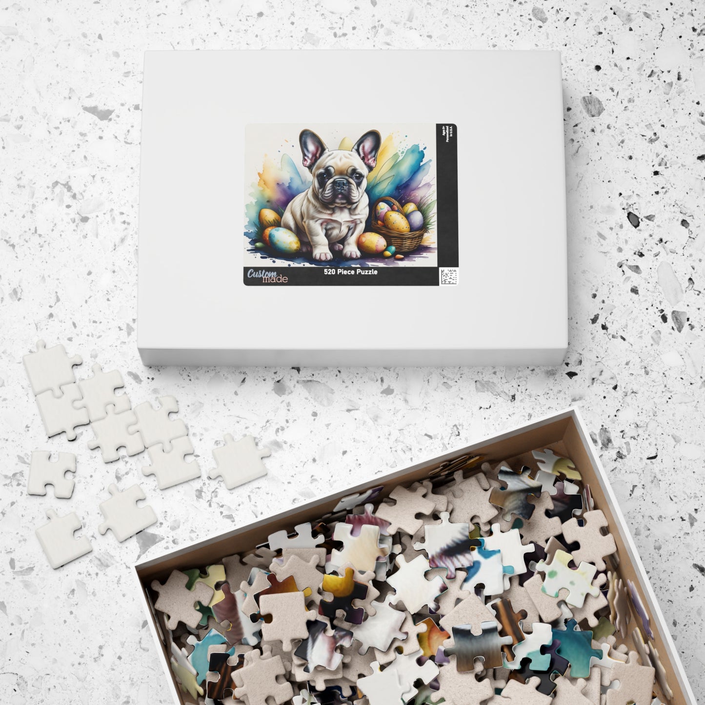 French Bulldog (Cream) Easter Puppy Puzzle - Dog Lovers, Mental Health Benefits, Holiday Fun, Mindfulness, Stress Relief, Festive Gift