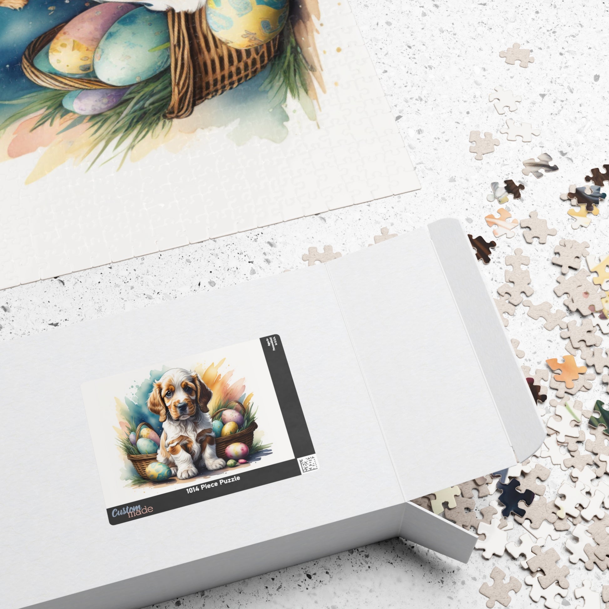 Cocker Spaniel (Orange Roan) Easter Puppy Puzzle - Dog Lovers, Mental Health Benefits, Holiday Fun, Mindfulness, Stress Relief, Festive Gift