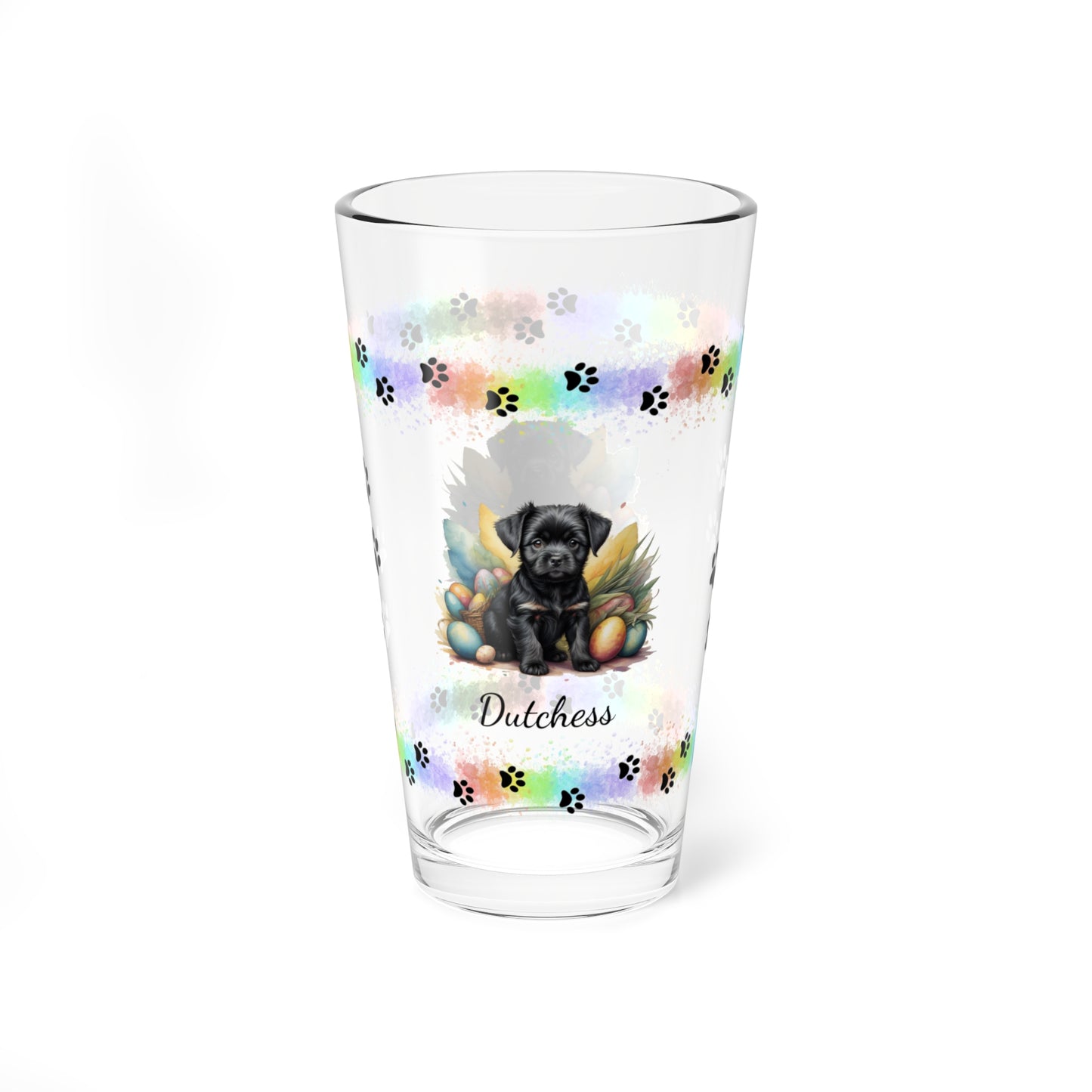 Affenpinscher Personalized Easter Puppy 16oz Pint Glass - Custom Dog Design, Mental Health Gift, Easter Décor, and Festive Celebrations