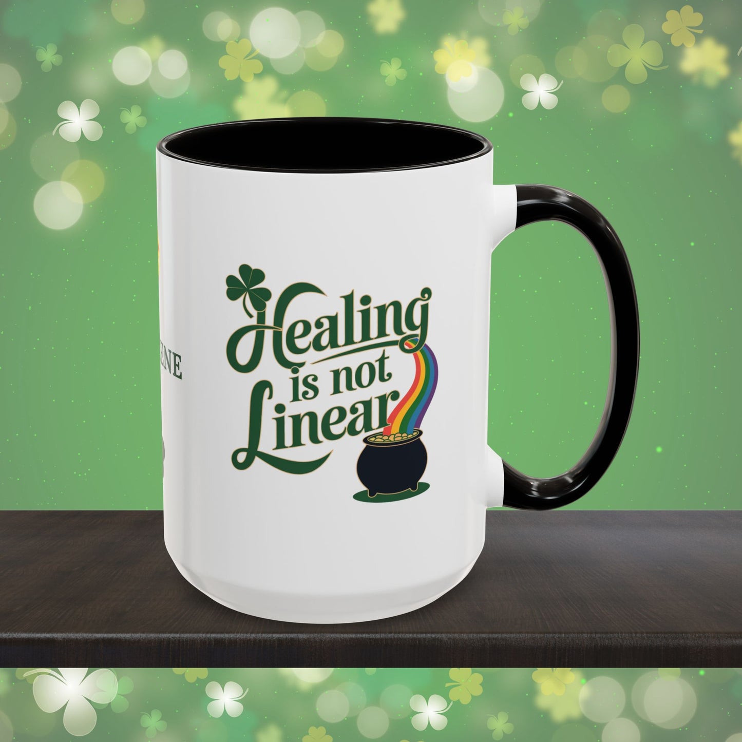 Healing Is Not Linear: Personalized St. Patrick's Day Mug - Add Your Name & Celebrate Strength and Positivity