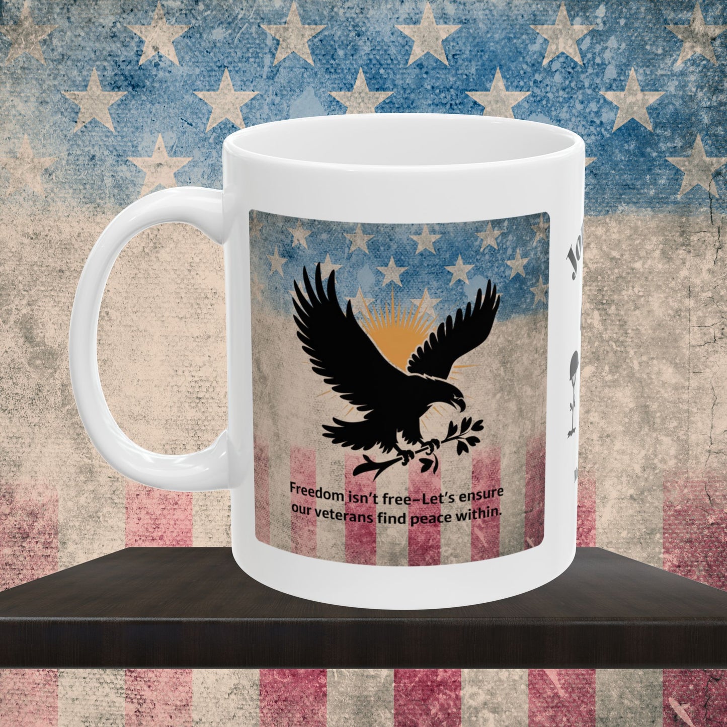 Personalized Memorial Day Mug - "Freedom Isn't Free" PTSD Support Tribute