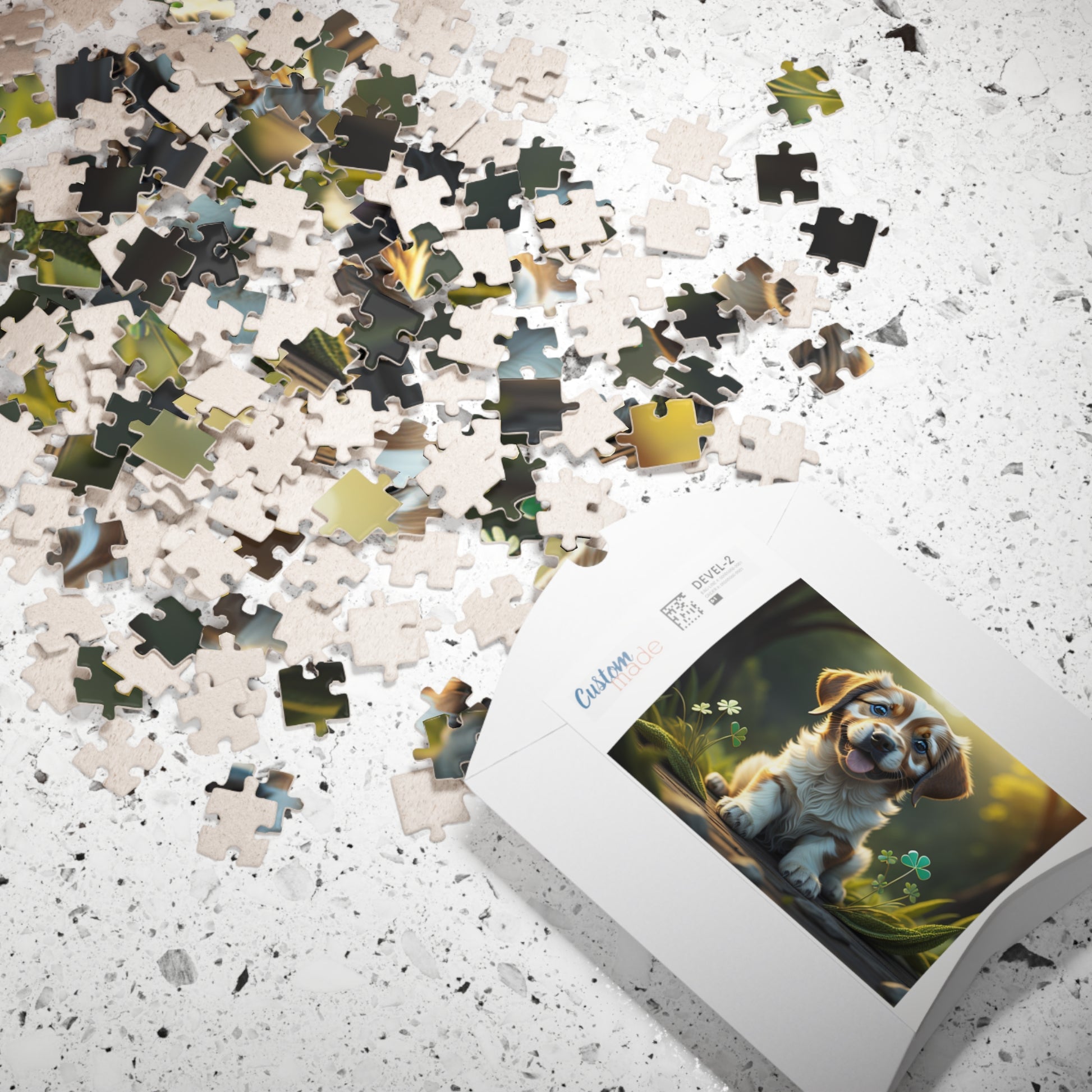 Zenful Zigzags of Puppy Zen - St. Patrick's Day Mental Health Puzzle