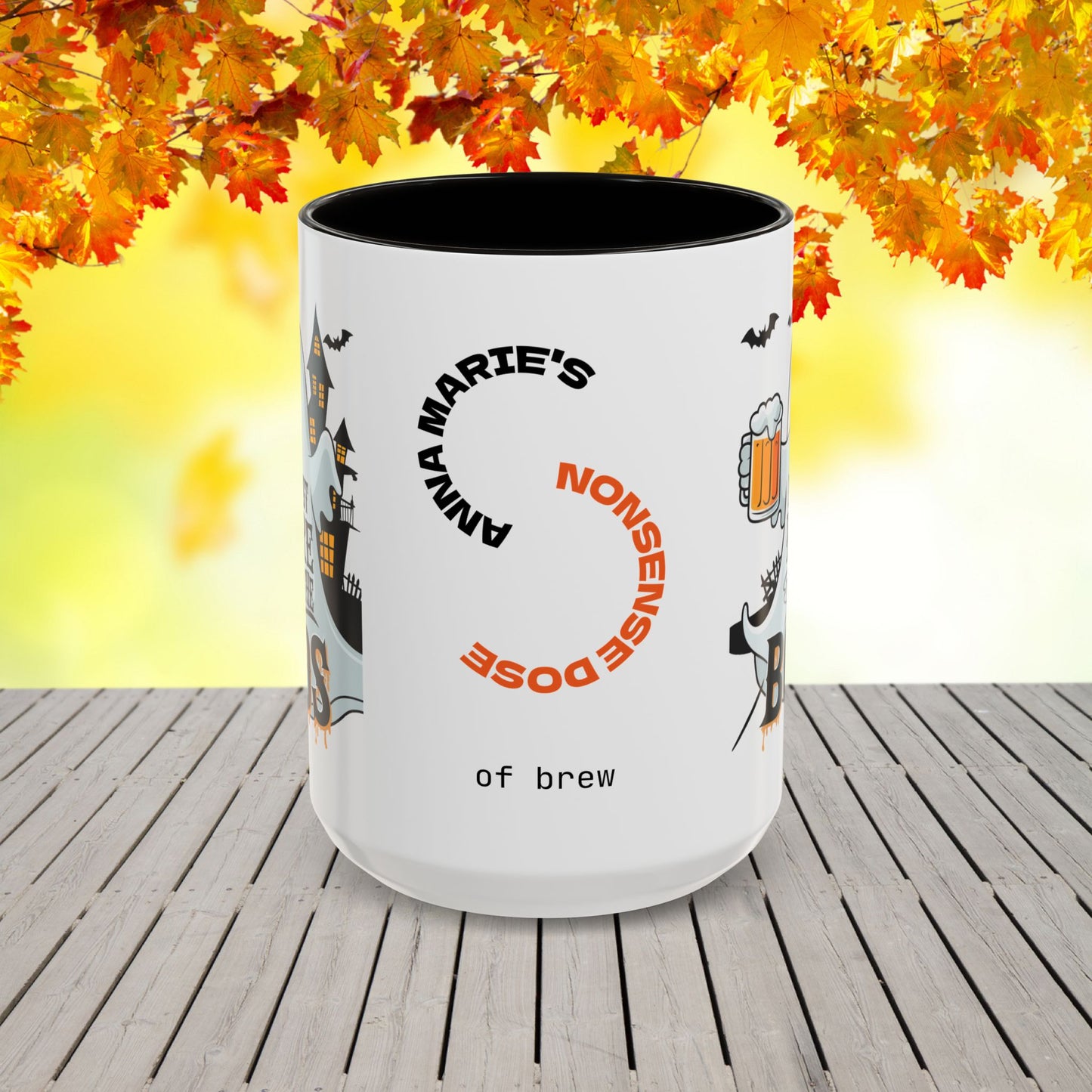 Just Here for the Boos Halloween Mug -fun personalized coffee cup for fall & positivity