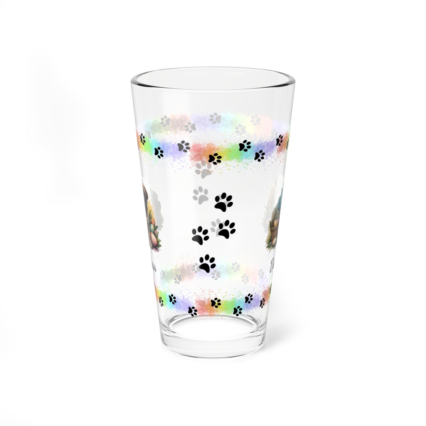 English Mastiff Personalized Easter Puppy 16oz Pint Glass - Custom Dog Design, Mental Health Gift, Easter Décor, and Festive Celebrations