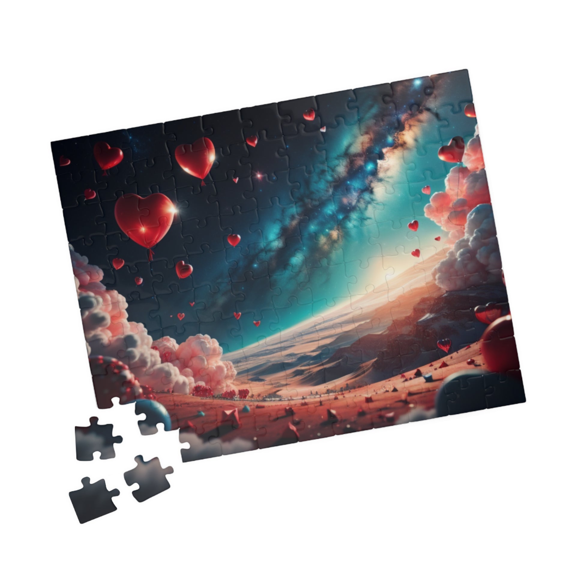 Hearts and Clouds Cascade: Valentine's Day Puzzle for Self-Care, Emotional Growth, and Personal Empowerment