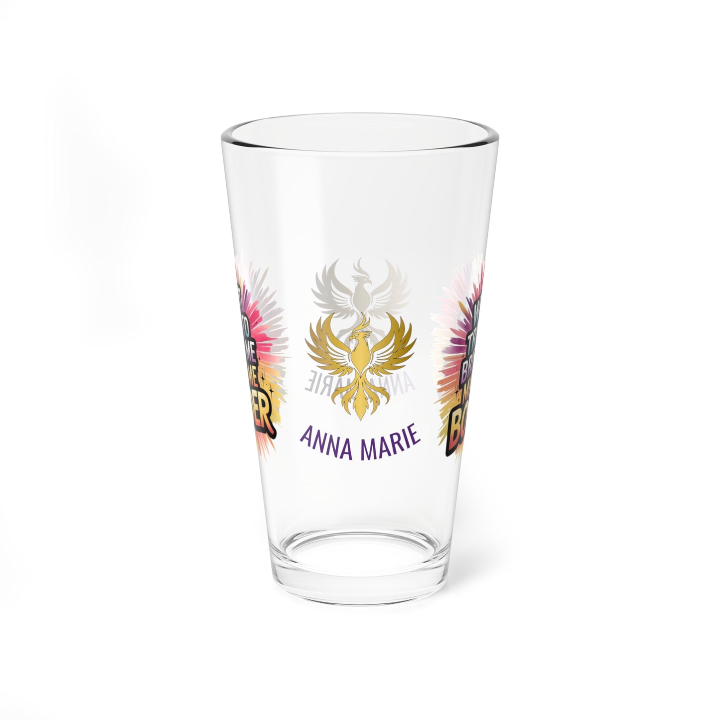 Rise & Reclaim Pint Glass – What Tried to Break Me Made Me Bolder | Survivor Strength Glass