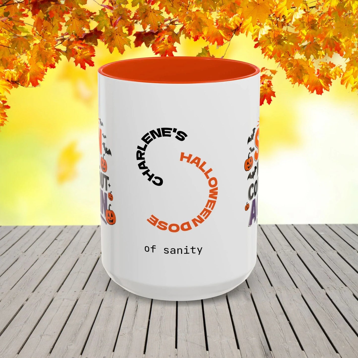 Shop our premium the sun will come out again halloween affirmation mug from MySisterIsASurvivor.