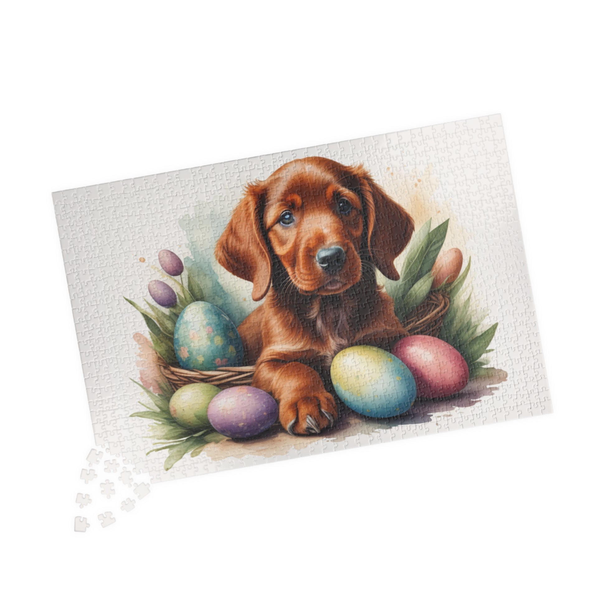 Irish Setter Easter Puppy Puzzle - Dog Lovers, Mental Health Benefits, Holiday Fun, Mindfulness, Stress Relief, Festive Gift
