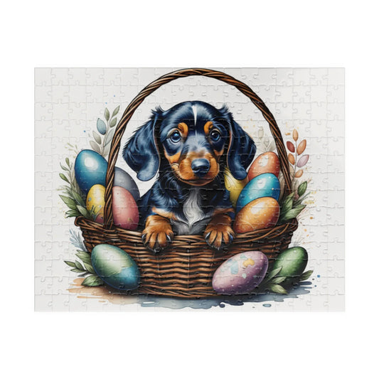 Shop our dachshund hoppy paws easter delight mental health puzzle featuring the 252 pcs (Horizontal) style option from MySisterIsASurvivor.
