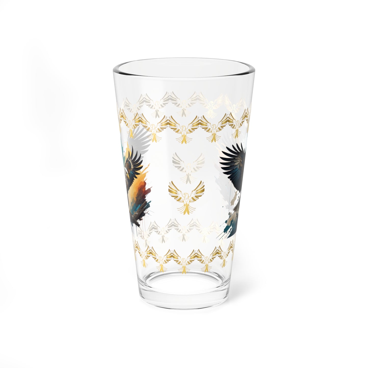 Inspirational Eagle Flight 16oz Eagle Pint Glass - Symbol of Strength, Resilience, and Mental Health Awareness